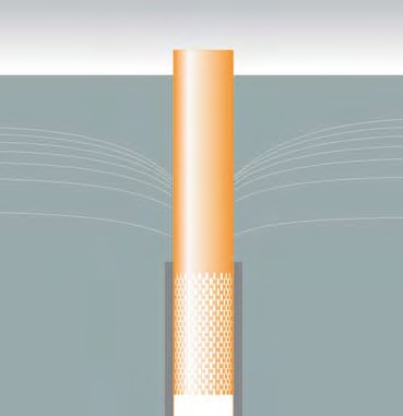 Pumping well with a fitted well screen