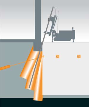 Zapažení výkopu stavební jámy kotvenou stěnou z tryskové injektáže a současné zajištění sousedního objektu